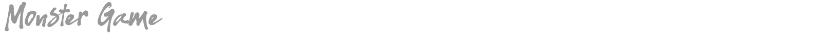 Monster Game font preview